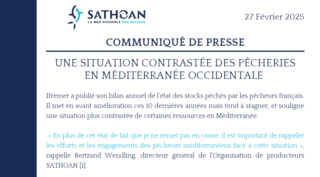 COMMUNIQUE DE PRESSE SATHOAN